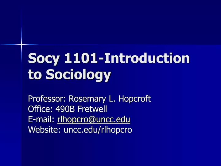 socy 1101 introduction to sociology