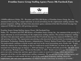 frontline source group staffing agency passes 30k facebook f