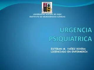 URGENCIA PSIQUIATRICA