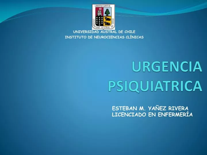 urgencia psiquiatrica