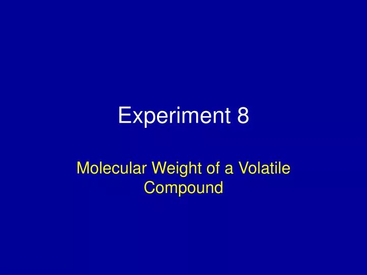 experiment 8