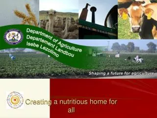 Creating a nutritious home for all