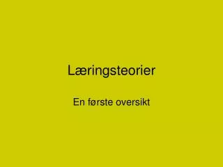 l ringsteorier