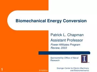 Biomechanical Energy Conversion