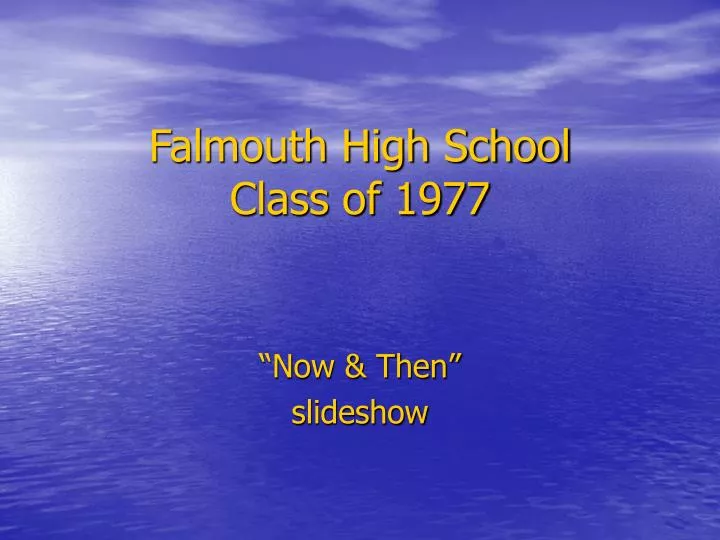 falmouth high school class of 1977
