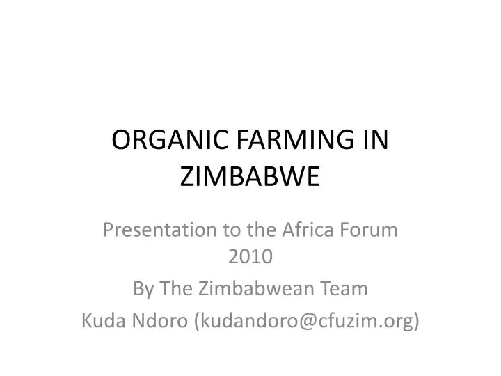 organic farming in zimbabwe