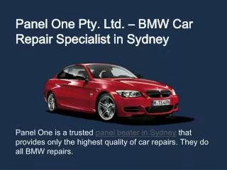 Panel One - BMW Specialist in Sydney