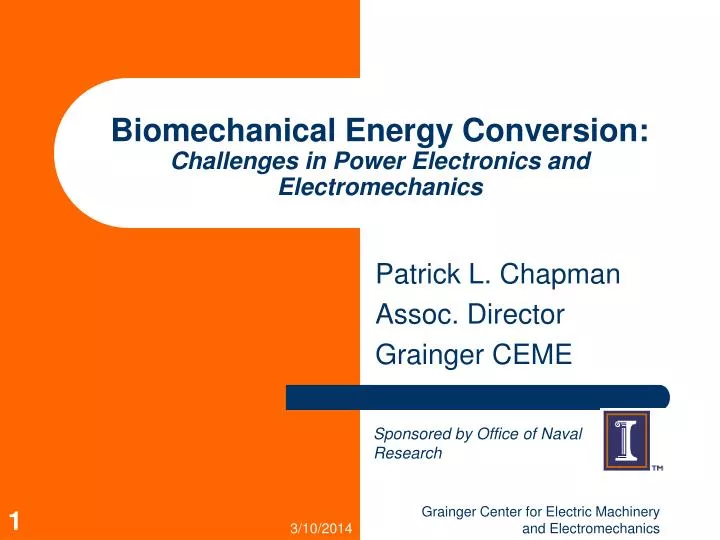 biomechanical energy conversion challenges in power electronics and electromechanics