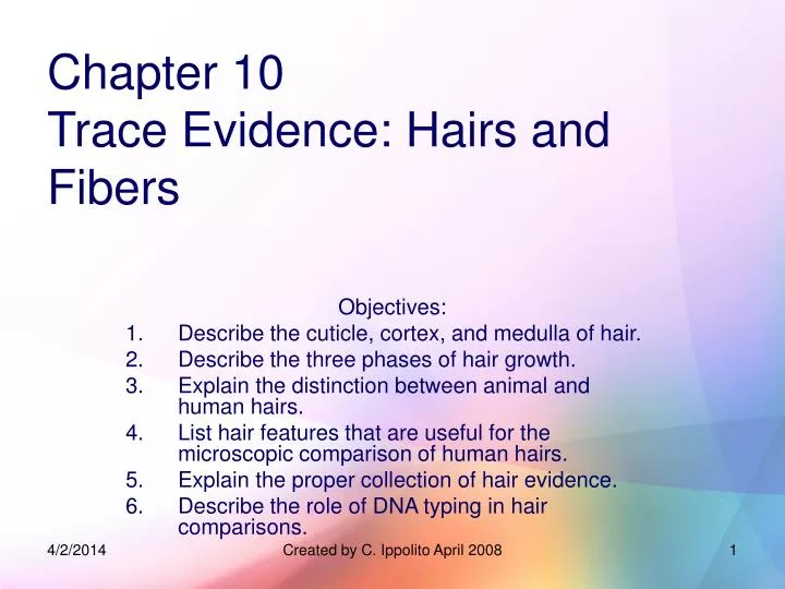 chapter 10 trace evidence hairs and fibers