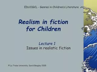 Realism in fiction for Children