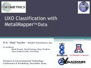 UXO Classification with MetalMapper TM Data