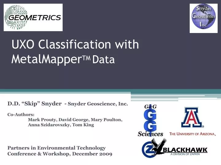 uxo classification with metalmapper tm data