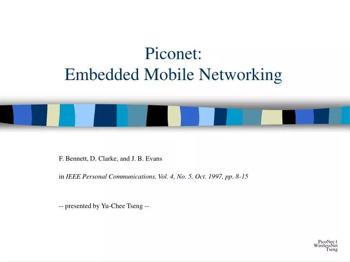 piconet embedded mobile networking