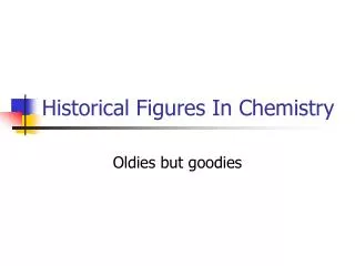 Historical Figures In Chemistry