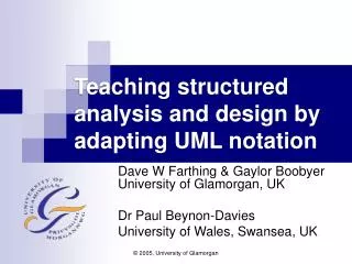 Teaching structured analysis and design by adapting UML notation