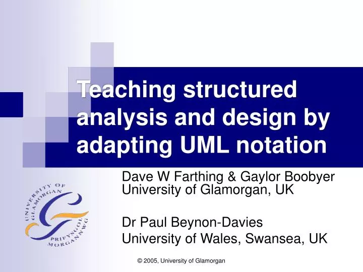 teaching structured analysis and design by adapting uml notation