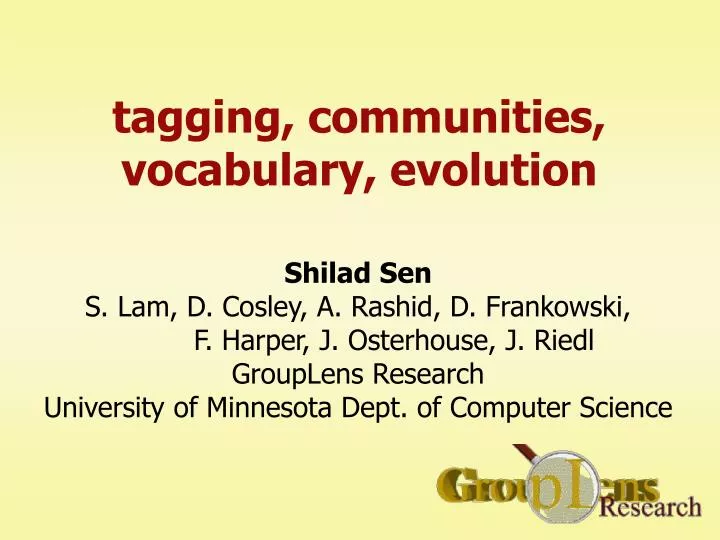 tagging communities vocabulary evolution