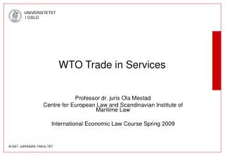 WTO Trade in Services