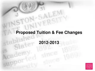 Proposed Tuition &amp; Fee Changes 2012-2013