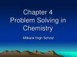 Chapter 4 Problem Solving in Chemistry - slide 1