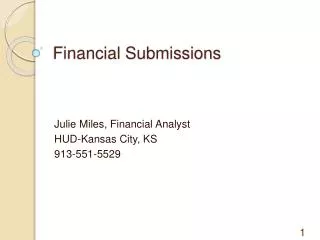 Financial Submissions