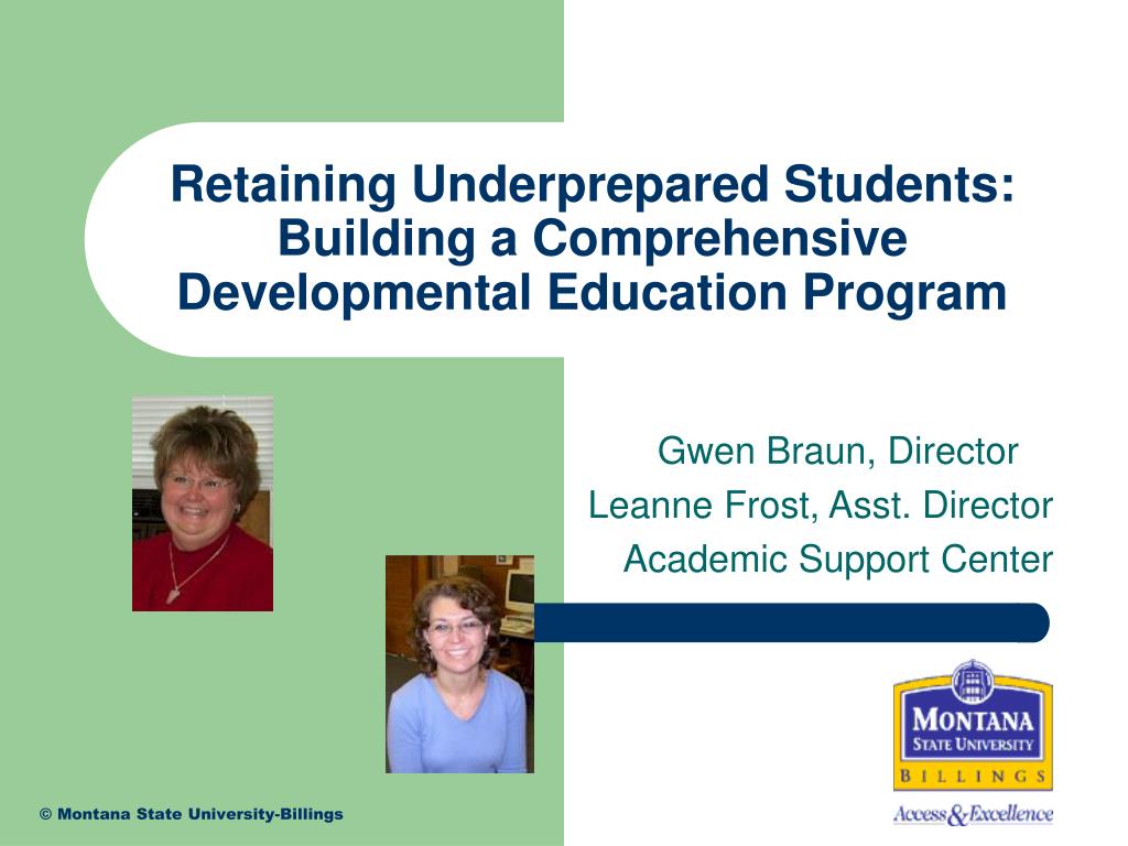 PPT - Retaining Underprepared Students: Building a Comprehensive ...