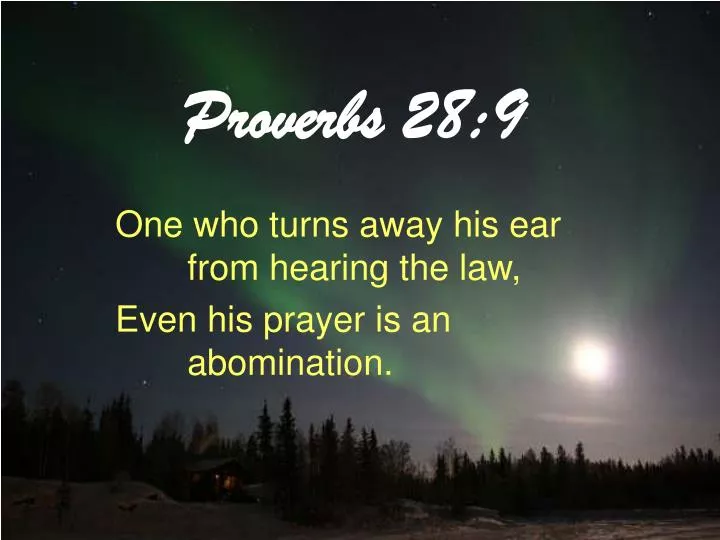 proverbs 28 9
