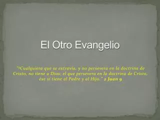 el otro evangelio