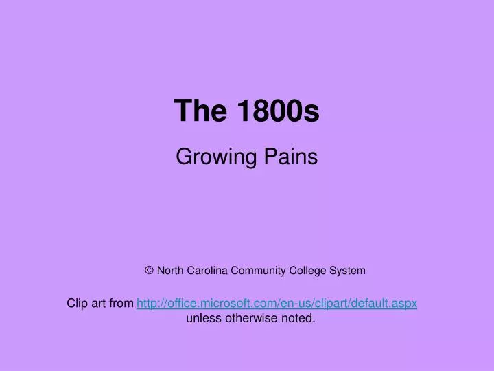 the 1800s