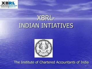 XBRL- INDIAN INTIATIVES