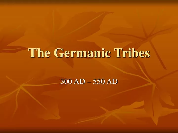 the germanic tribes