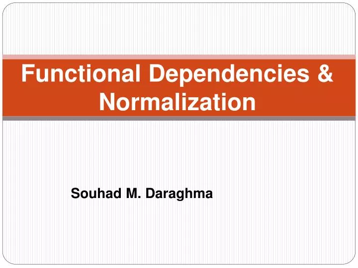 functional dependencies normalization