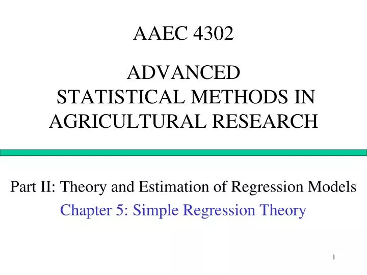 aaec 4302 advanced statistical methods in agricultural research