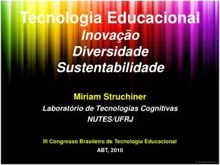 Tecnologia Educacional Inovação Diversidade Sustentabilidade