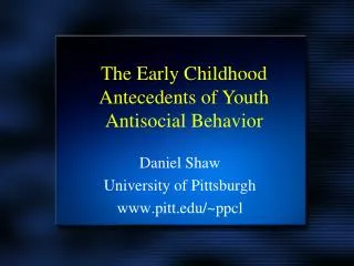 Daniel Shaw University of Pittsburgh www.pitt.edu/~ppcl