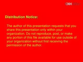 Distribution Notice: