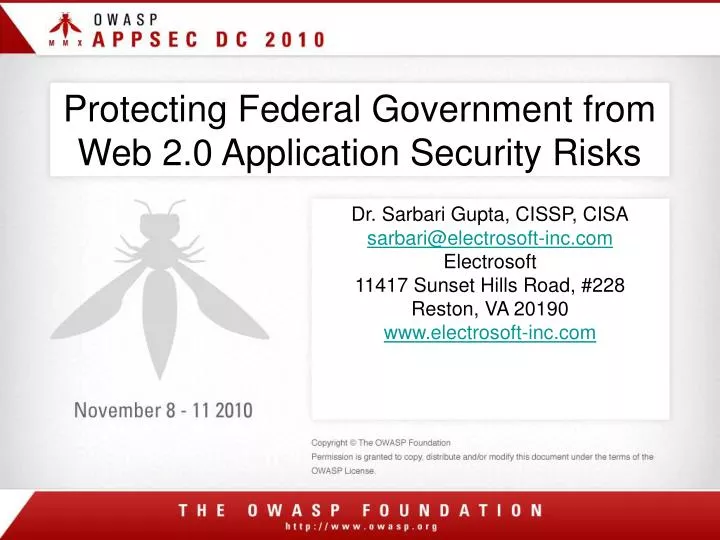 protecting federal government from web 2 0 application security risks