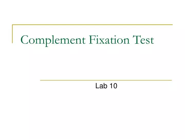 complement fixation test