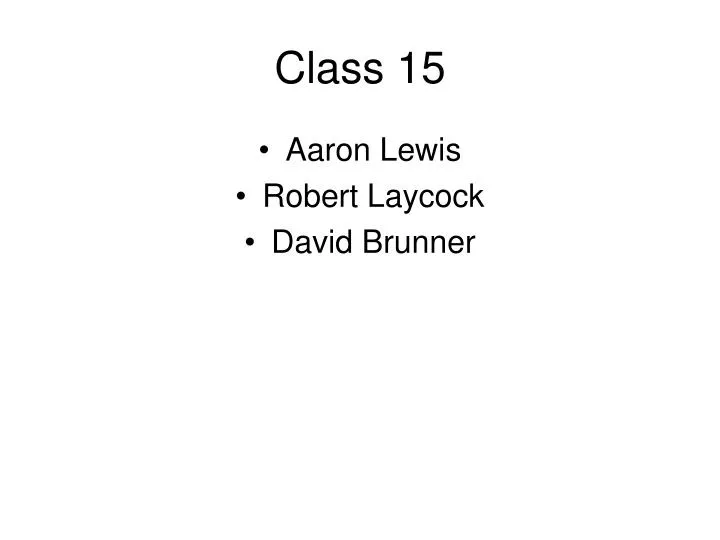 class 15
