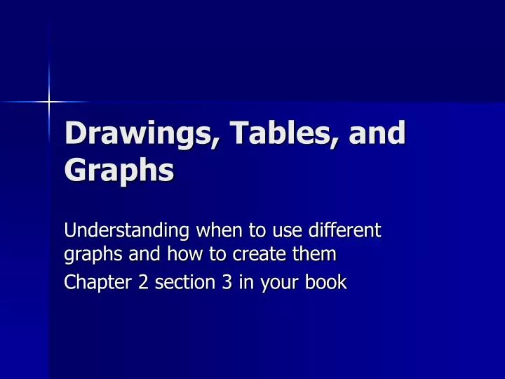drawings tables and graphs