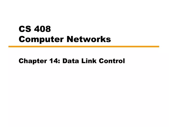 cs 408 computer networks