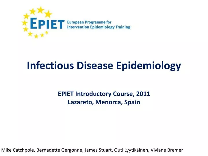 infectious disease epidemiology