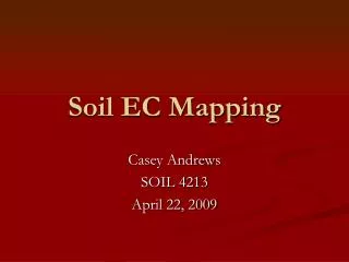 Soil EC Mapping
