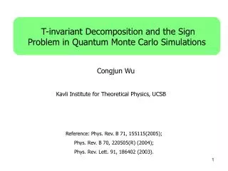 T-invariant Decomposition and the Sign Problem in Quantum Monte Carlo Simulations