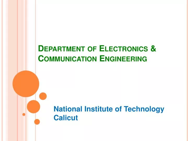 department of electronics communication engineering