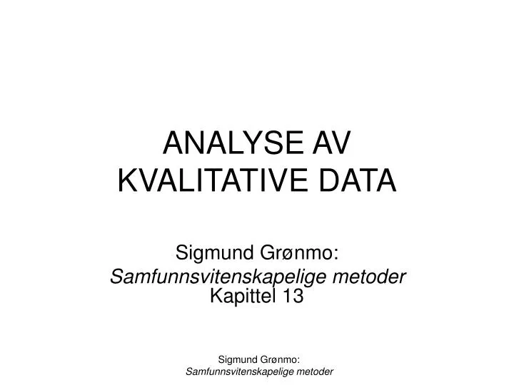 analyse av kvalitative data
