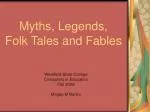 Myths, Legends, Folk Tales and Fables