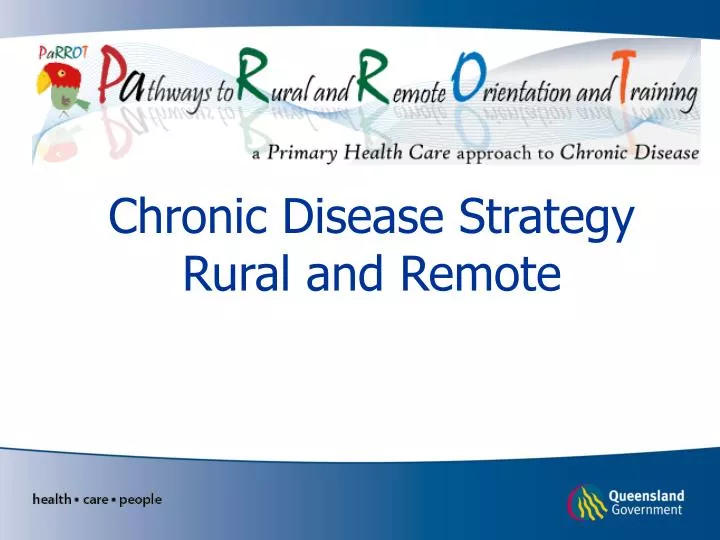 chronic disease strategy rural and remote