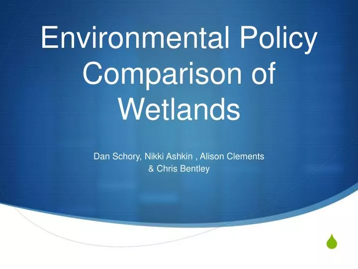 environmental policy comparison of wetlands