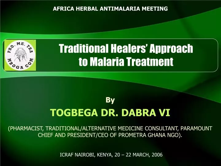 traditional healers approach to malaria treatment
